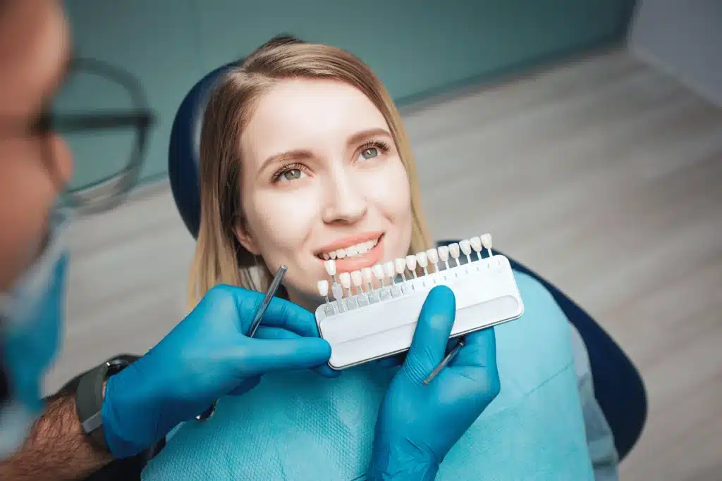 patient receiving veneers in Arlington, TX